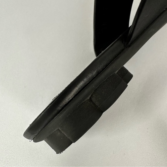 Salvatore Ferragamo Enfola Black Leather Sandals Slip On Flats Size 8C - Picture 11 of 16